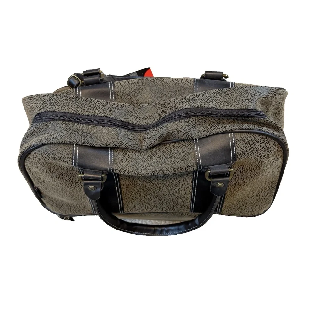 Sovrano Double Decker Golf Duffle Bag Brown Shoe Compartment KG4000 NWT
